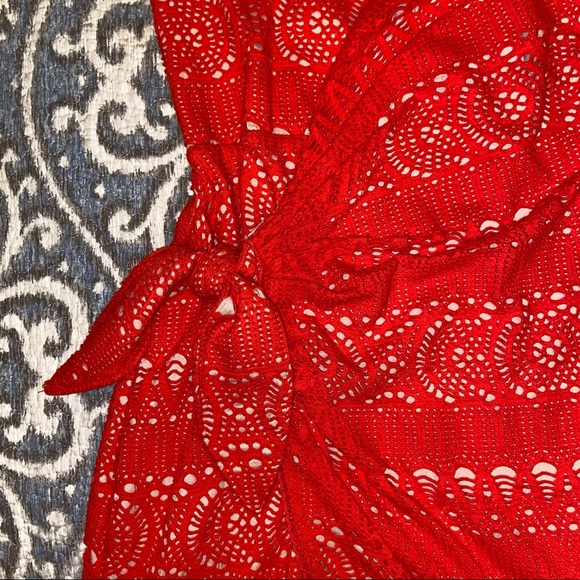 Free people coral red strapless dress - Picture 3 of 5